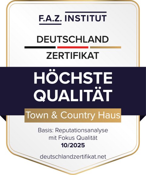 Höchste Qualität 2025 – Auszeichnung für Town & Country Haus